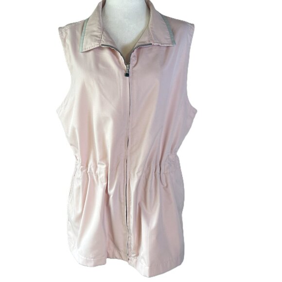 🌸 Cutter & Buck Size L Petal Pink Outdoor Chic Vest - Hike, Kayak, Golf! - Picture 1 of 15